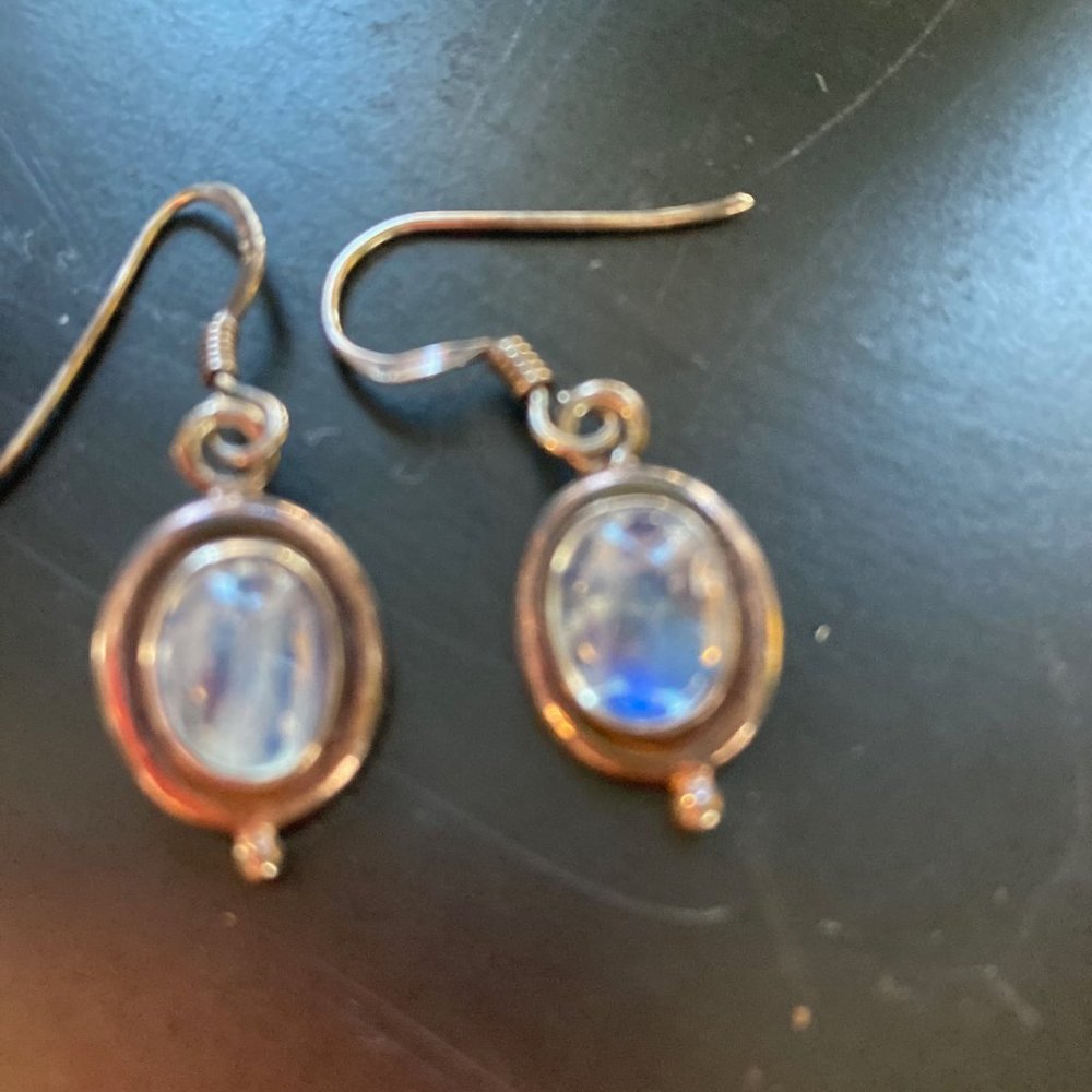 June Birthstone Moonstones Sterling Silver Set, the silver alone is worth more - Picture 5 of 9